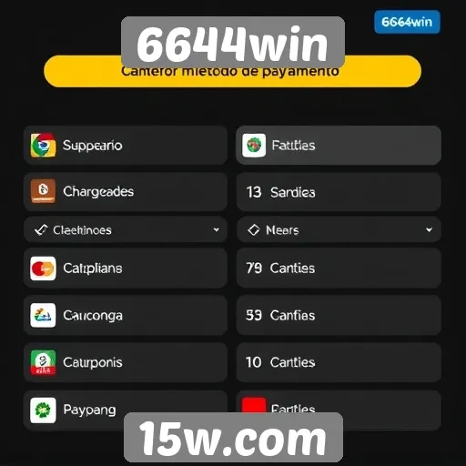 Comparativo de métodos de pagamento disponíveis no 6644win